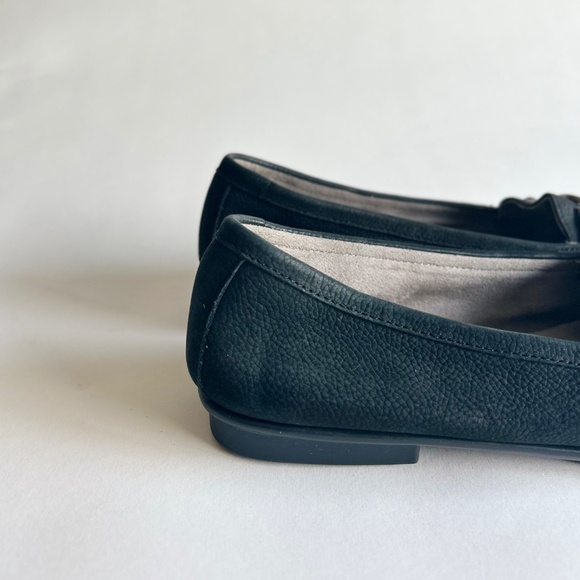 Aerosoles Black Genuine Leather Rubber Outsole Loafers size 8 - Picture 13 of 14